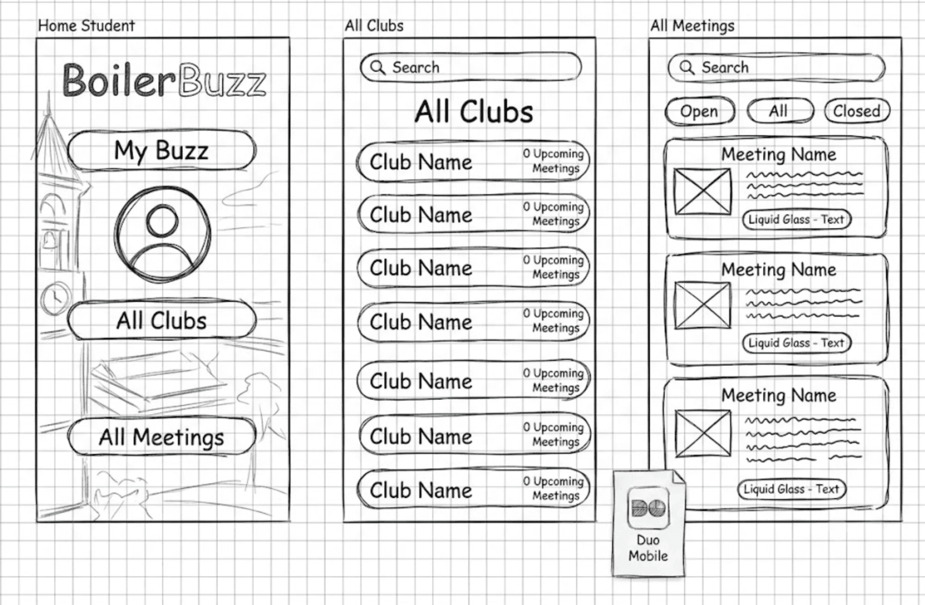 Early Wireframes